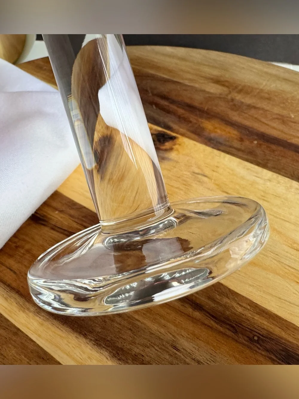 Crate & Barrel Crystal Thick Stem Martini Cocktail Glass